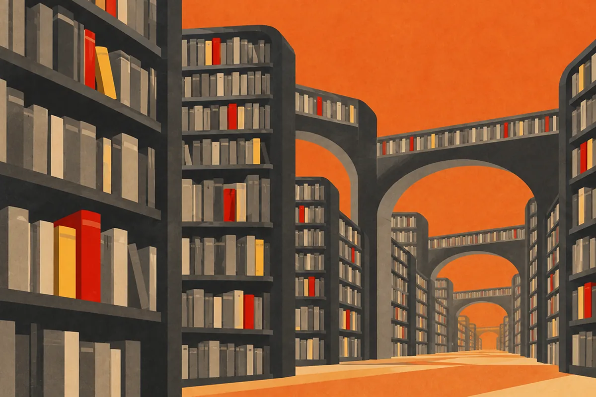 Endless library shelves of B2B publications